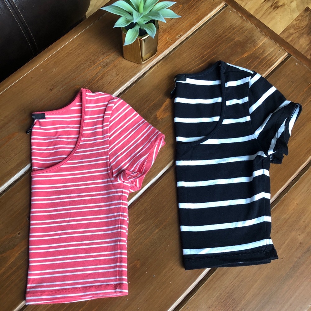 F21 Striped Crop Top